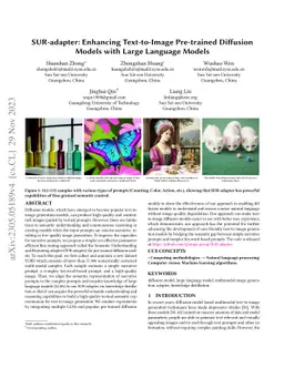 SUR-adapter: Enhancing Text-to-Image Pre-trained Diffusion Models with
  Large Language Models