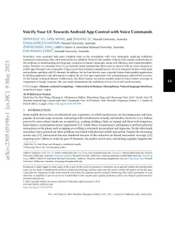 Voicify Your UI: Towards Android App Control with Voice Commands