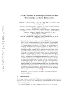 Multi-Teacher Knowledge Distillation For Text Image Machine Translation