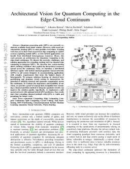 Architectural Vision for Quantum Computing in the Edge-Cloud Continuum