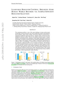Learnable Behavior Control: Breaking Atari Human World Records via Sample-Efficient Behavior Selection