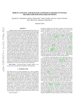Robust Acoustic and Semantic Contextual Biasing in Neural Transducers
  for Speech Recognition