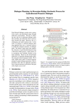 Dialogue Planning via Brownian Bridge Stochastic Process for
  Goal-directed Proactive Dialogue
