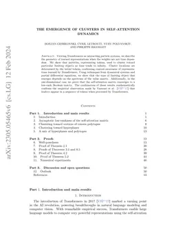 The emergence of clusters in self-attention dynamics