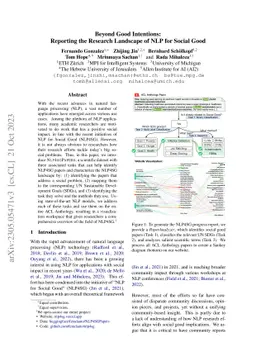 Beyond Good Intentions: Reporting the Research Landscape of NLP for
  Social Good