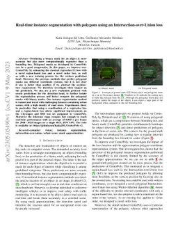 Real-time instance segmentation with polygons using an
  Intersection-over-Union loss