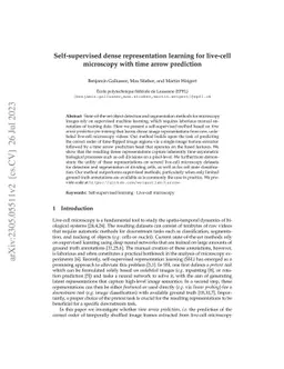 Self-supervised dense representation learning for live-cell microscopy
  with time arrow prediction
