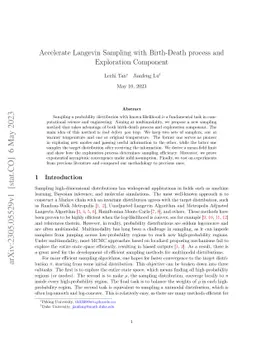 Accelerate Langevin Sampling with Birth-Death Process and Exploration Component