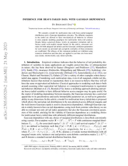 Inference for heavy-tailed data with Gaussian dependence