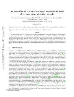 An ensemble of convolution-based methods for fault detection using
  vibration signals