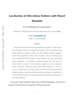 Localization of Ultra-dense Emitters with Neural Networks