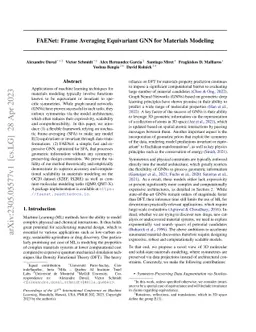 FAENet: Frame Averaging Equivariant GNN for Materials Modeling