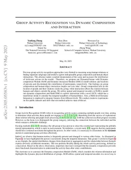 Group Activity Recognition via Dynamic Composition and Interaction