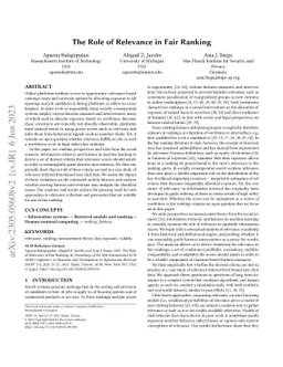 The Role of Relevance in Fair Ranking