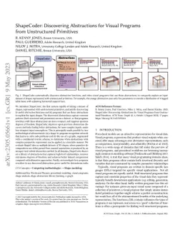 ShapeCoder: Discovering Abstractions for Visual Programs from
  Unstructured Primitives