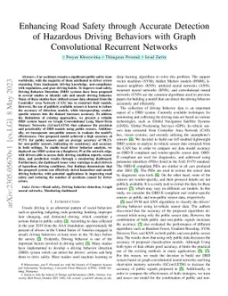 Enhancing Road Safety through Accurate Detection of Hazardous Driving
  Behaviors with Graph Convolutional Recurrent Networks