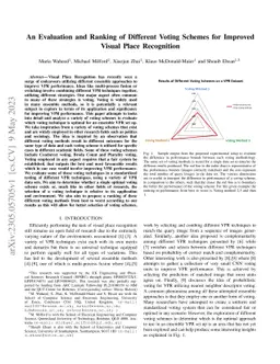 An Evaluation and Ranking of Different Voting Schemes for Improved
  Visual Place Recognition