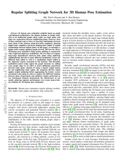 Regular Splitting Graph Network for 3D Human Pose Estimation