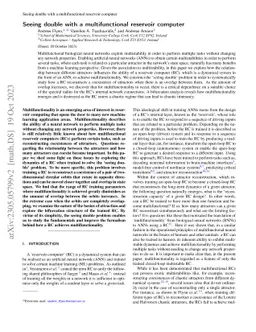 Seeing double with a multifunctional reservoir computer