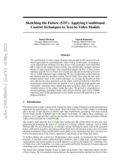 Sketching the Future (STF): Applying Conditional Control Techniques to
  Text-to-Video Models