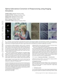 Optical Aberration Correction in Postprocessing using Imaging Simulation