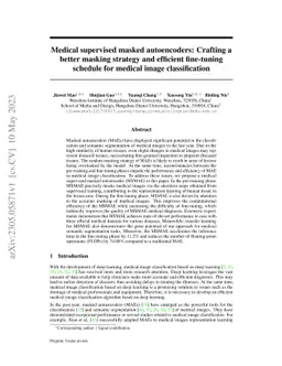 Medical supervised masked autoencoders: Crafting a better masking
  strategy and efficient fine-tuning schedule for medical image classification