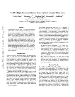 CUTS+: High-dimensional Causal Discovery from Irregular Time-series