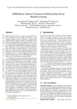 DPMLBench: Holistic Evaluation of Differentially Private Machine
  Learning