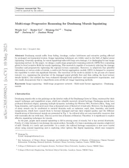 Multi-stage Progressive Reasoning for Dunhuang Murals Inpainting