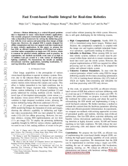 Fast Event-based Double Integral for Real-time Robotics