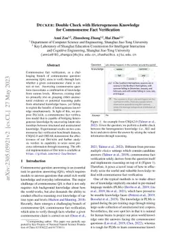 Decker: Double Check with Heterogeneous Knowledge for Commonsense Fact
  Verification
