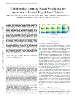 Collaborative Learning-Based Scheduling for Kubernetes-Oriented
  Edge-Cloud Network