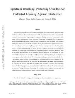 Spectrum Breathing: Protecting Over-the-Air Federated Learning Against
  Interference