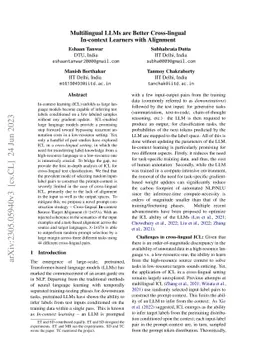 Multilingual LLMs are Better Cross-lingual In-context Learners with
  Alignment