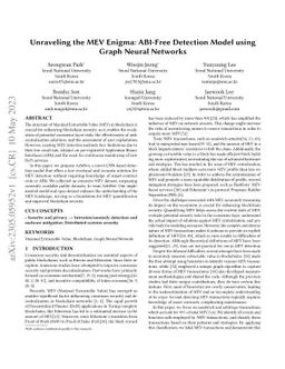 Unraveling the MEV Enigma: ABI-Free Detection Model using Graph Neural
  Networks