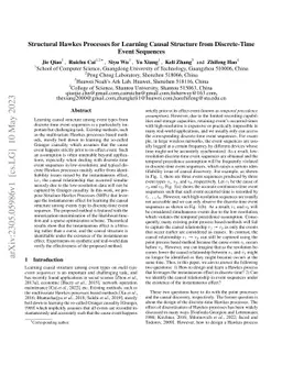 Structural Hawkes Processes for Learning Causal Structure from
  Discrete-Time Event Sequences