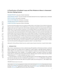 A Classification of Feedback Loops and Their Relation to Biases in
  Automated Decision-Making Systems