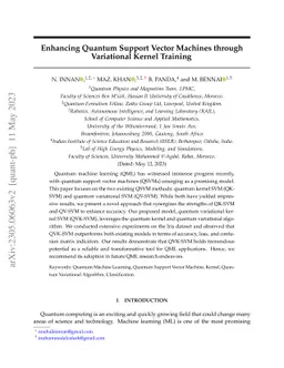 Enhancing Quantum Support Vector Machines through Variational Kernel
  Training