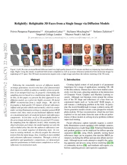 Relightify: Relightable 3D Faces from a Single Image via Diffusion
  Models