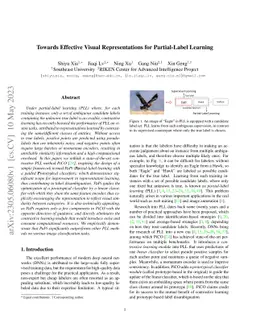 Towards Effective Visual Representations for Partial-Label Learning