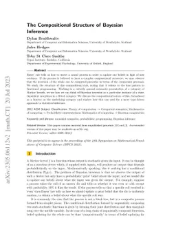The Compositional Structure of Bayesian Inference