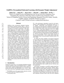 FedDWA: Personalized Federated Learning with Dynamic Weight Adjustment