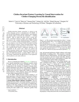 Clothes-Invariant Feature Learning by Causal Intervention for
  Clothes-Changing Person Re-identification