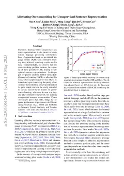 Alleviating Over-smoothing for Unsupervised Sentence Representation