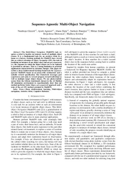 Sequence-Agnostic Multi-Object Navigation