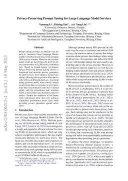 Privacy-Preserving Parameter-Efficient Fine-Tuning for Large Language Model Services