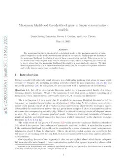 Maximum likelihood thresholds of generic linear concentration models
