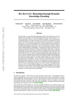 RECKONING: Reasoning through Dynamic Knowledge Encoding