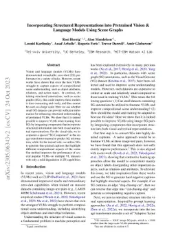 Incorporating Structured Representations into Pretrained Vision &
  Language Models Using Scene Graphs