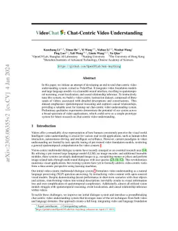 VideoChat: Chat-Centric Video Understanding